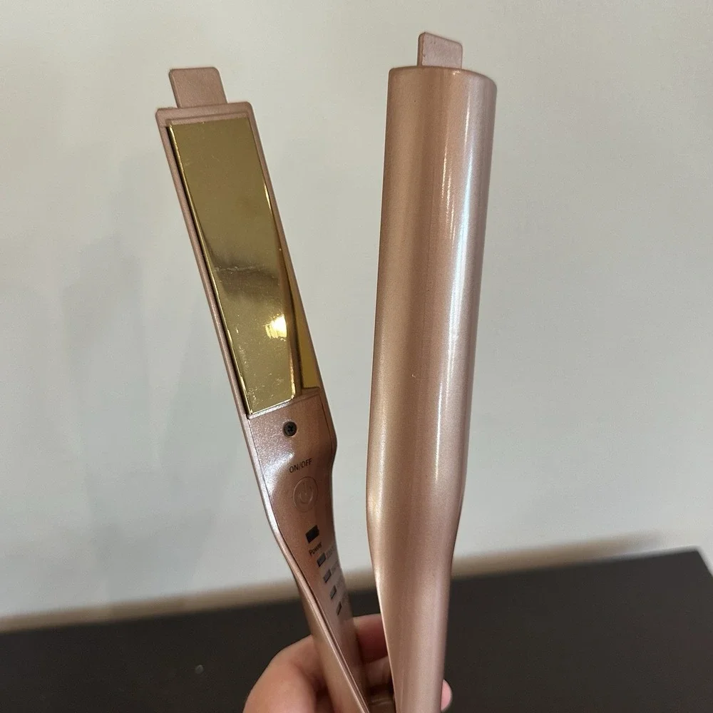 Pro Magic HS-058 Twist Gold Plated 2-in-1 Hair Straightener Curling Flat Iron